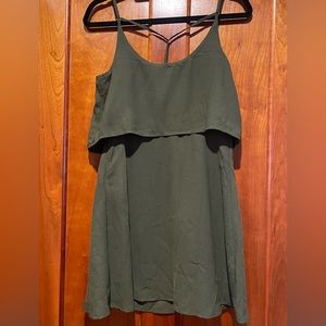 Green dress great for daytime or nighttime.